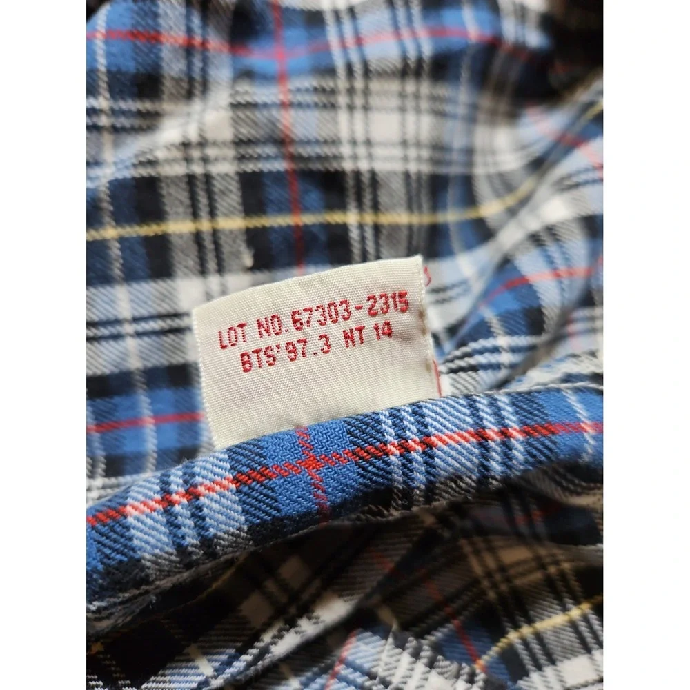 Levis Plaid Flannel Shirt 1997 Thick Vintage 90s Farmwear Chores Shacket LG